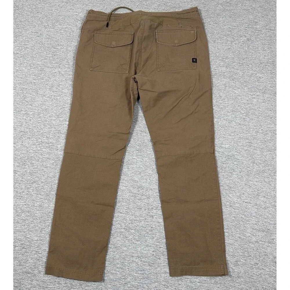 Roark Pants Mens 38 Brown Layover Traveler Everyday Zip Pockets Hiking Outdoors